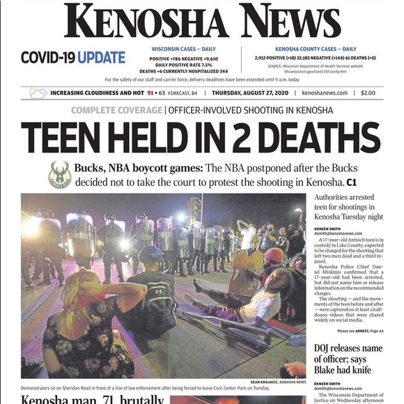 Jacob Taylor Kenosha Wisconsin Newspapers BLM - Picture 7 of 7